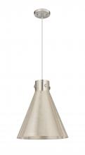  410-1PL-SN-M411-14SN - Newton Cone - 1 Light - 14 inch - Satin Nickel - Cord hung - Pendant