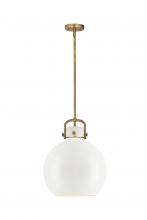  410-1SL-BB-M410-14W - Newton Sphere - 1 Light - 14 inch - Brushed Brass - Pendant