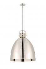  410-1SL-PN-M412-16PN - Newton Bell - 1 Light - 16 inch - Polished Nickel - Pendant