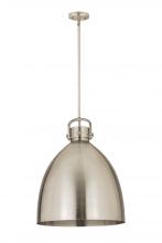  410-1SL-SN-M412-18SN - Newton Bell - 1 Light - 18 inch - Satin Nickel - Pendant