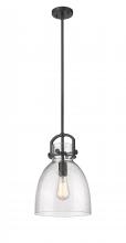  410-1SM-BK-G412-10SDY - Newton Bell - 1 Light - 10 inch - Matte Black - Mini Pendant