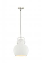  410-1SM-PN-M410-10W - Newton Sphere - 1 Light - 10 inch - Polished Nickel - Mini Pendant