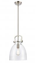  410-1SM-SN-G412-10CL - Newton Bell - 1 Light - 10 inch - Satin Nickel - Mini Pendant