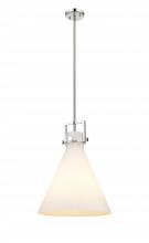  411-1SL-PN-G411-16WH - Newton Cone - 1 Light - 16 inch - Polished Nickel - Cord hung - Pendant