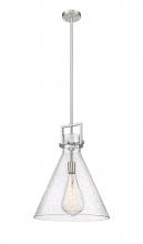  411-1SL-SN-G411-16SDY - Newton Cone - 1 Light - 16 inch - Brushed Satin Nickel - Cord hung - Pendant