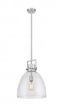  411-1SL-SN-G412-14SDY - Newton Bell - 1 Light - 14 inch - Satin Nickel - Pendant