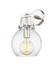  411-1W-PN-G410-8CL - Newton Sphere - 1 Light - 8 inch - Polished Nickel - Sconce