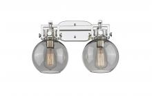  411-2W-PN-G410-7SM - Newton Sphere - 2 Light - 17 inch - Polished Nickel - Bath Vanity Light