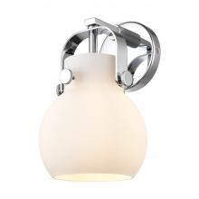 Innovations Lighting 423-1W-PC-G410-6WH - Pilaster II Sphere - 1 Light - 7 inch - Polished Chrome - Sconce