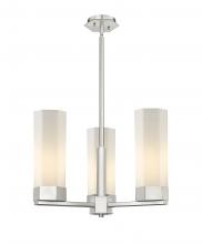  427-3CR-SN-G427-14WH - Claverack - 3 Light - 22 inch - Satin Nickel - Pendant