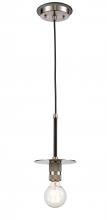  431-1P-BSN - Aurora - 1 Light - 6 inch - Black Satin Nickel - Cord hung - Mini Pendant