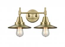  447-2W-AB-M4-AB - Railroad - 2 Light - 17 inch - Antique Brass - Bath Vanity Light