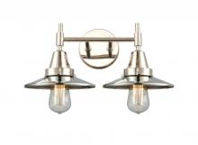  447-2W-PN-M1-PN - Railroad - 2 Light - 17 inch - Polished Nickel - Bath Vanity Light