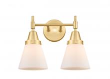  447-2W-SG-G61 - Cone - 2 Light - 15 inch - Satin Gold - Bath Vanity Light