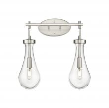  451-2W-SN-G451-5CL - Owego - 2 Light - 17 inch - Satin Nickel - Bath Vanity Light