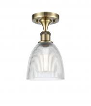  516-1C-AB-G382 - Castile - 1 Light - 6 inch - Antique Brass - Semi-Flush Mount