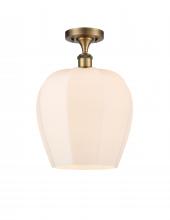  516-1C-BB-G461-12 - Norfolk - 1 Light - 12 inch - Brushed Brass - Semi-Flush Mount