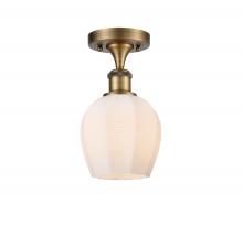  516-1C-BB-G461-6 - Norfolk - 1 Light - 6 inch - Brushed Brass - Semi-Flush Mount