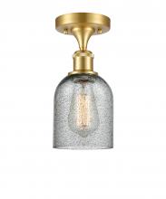  516-1C-SG-G257 - Caledonia - 1 Light - 5 inch - Satin Gold - Semi-Flush Mount