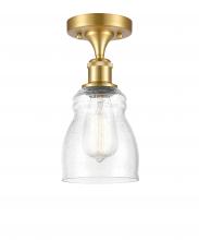  516-1C-SG-G394 - Ellery - 1 Light - 5 inch - Satin Gold - Semi-Flush Mount