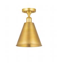  516-1C-SG-MBC-8-SG - Berkshire - 1 Light - 8 inch - Satin Gold - Semi-Flush Mount