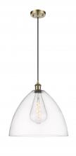  516-1P-AB-GBD-162 - Bristol - 1 Light - 16 inch - Antique Brass - Cord hung - Pendant