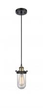  516-1P-BAB-CE231-CL - Kingsbury - 1 Light - 4 inch - Black Antique Brass - Cord hung - Mini Pendant