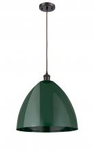 Innovations Lighting 516-1P-OB-MBD-16-GR - Plymouth - 1 Light - 16 inch - Oil Rubbed Bronze - Cord hung - Mini Pendant