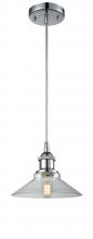  516-1P-PC-G132 - Orwell - 1 Light - 8 inch - Polished Chrome - Cord hung - Mini Pendant