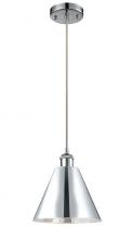  516-1P-PC-MBC-12-PC - Berkshire - 1 Light - 12 inch - Polished Chrome - Cord hung - Mini Pendant