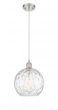  516-1P-SN-G1215-10 - Athens Water Glass - 1 Light - 10 inch - Brushed Satin Nickel - Cord hung - Mini Pendant