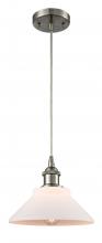  516-1P-SN-G131 - Orwell - 1 Light - 8 inch - Brushed Satin Nickel - Cord hung - Mini Pendant