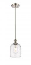  516-1P-SN-G558-6SDY - Bella - 1 Light - 6 inch - Brushed Satin Nickel - Cord hung - Mini Pendant