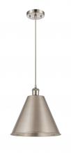  516-1P-SN-MBC-12-SN - Berkshire - 1 Light - 12 inch - Brushed Satin Nickel - Cord hung - Mini Pendant