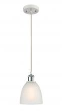  516-1P-WPC-G381 - Castile - 1 Light - 6 inch - White Polished Chrome - Cord hung - Mini Pendant