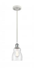  516-1P-WPC-G394 - Ellery - 1 Light - 5 inch - White Polished Chrome - Cord hung - Mini Pendant