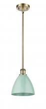  516-1S-AB-MBD-75-SF - Plymouth - 1 Light - 8 inch - Antique Brass - Pendant
