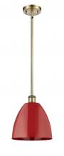  516-1S-AB-MBD-9-RD - Plymouth - 1 Light - 9 inch - Antique Brass - Pendant