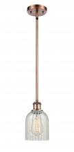  516-1S-AC-G2511 - Caledonia - 1 Light - 5 inch - Antique Copper - Mini Pendant