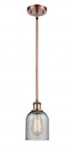  516-1S-AC-G257 - Caledonia - 1 Light - 5 inch - Antique Copper - Mini Pendant