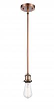  516-1S-AC - Bare Bulb - 1 Light - 5 inch - Antique Copper - Mini Pendant