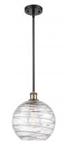  516-1S-BAB-G1213-10 - Athens Deco Swirl - 1 Light - 10 inch - Black Antique Brass - Mini Pendant