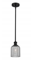  516-1S-BK-G559-5SM - Bridal Veil - 1 Light - 5 inch - Matte Black - Mini Pendant