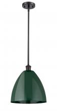 Innovations Lighting 516-1S-OB-MBD-12-GR - Plymouth - 1 Light - 12 inch - Oil Rubbed Bronze - Pendant