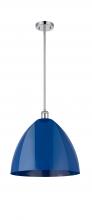 Innovations Lighting 516-1S-PC-MBD-16-BL - Plymouth - 1 Light - 16 inch - Polished Chrome - Pendant