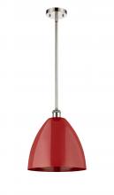 Innovations Lighting 516-1S-PN-MBD-12-RD - Plymouth - 1 Light - 12 inch - Polished Nickel - Pendant