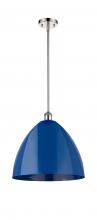 Innovations Lighting 516-1S-PN-MBD-16-BL - Plymouth - 1 Light - 16 inch - Polished Nickel - Pendant