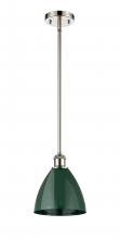 Innovations Lighting 516-1S-PN-MBD-75-GR - Plymouth - 1 Light - 8 inch - Polished Nickel - Pendant