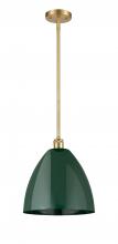  516-1S-SG-MBD-12-GR - Plymouth - 1 Light - 12 inch - Satin Gold - Pendant