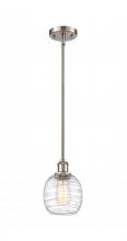  516-1S-SN-G1013 - Belfast - 1 Light - 6 inch - Brushed Satin Nickel - Mini Pendant